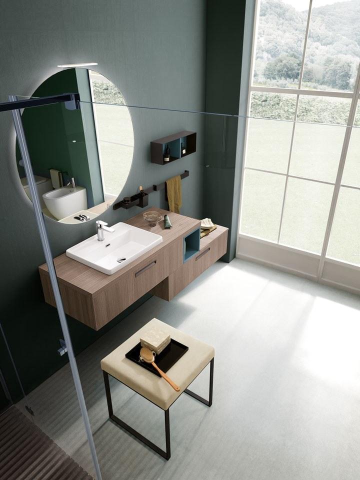 Archeda Настенная тумба под умывальник с ящиками Light sun-id-1461737 - Вид №2