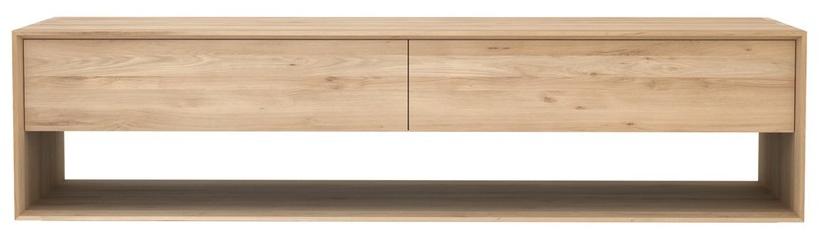 Ethnicraft Низкая тумба под тв из массива дерева Oak nordic 51440 - Вид №1