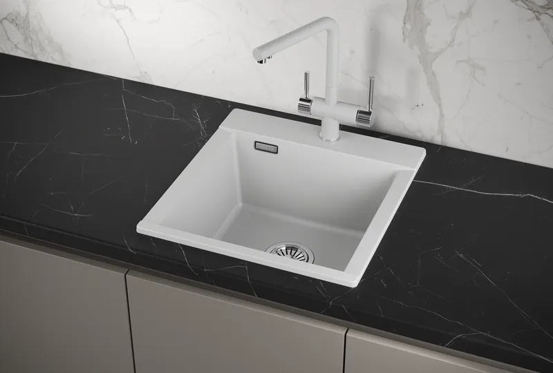 ES-4701, АРКТИК (БЕЛЫЙ), кухонная мойка, кварц, ESTETICA