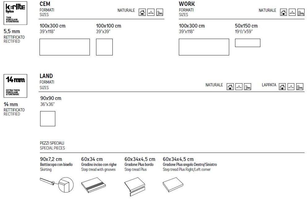 COTTO D'ESTE Керамогранит под бетон стены / напольная плитка Cement project sun-id-1368481 - Вид №7