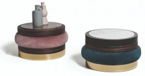 Vibieffe Низкий круглый деревянный журнальный столик 9235 chignon