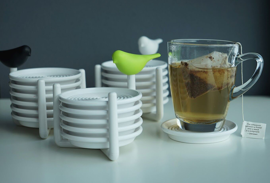 QL10303-BK Подставочная салфетка под стакан Пластмассовая Qualy Великобритания  - Вид №1