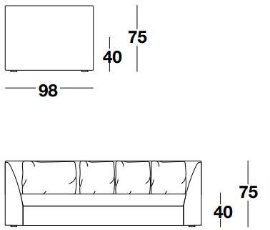 Frigerio Salotti 3-х местный кожаный диван Duncan sun-id-1450802 - Вид №1
