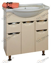 Тумба Жасмин-76 2 ящ. беж. эмаль с раков. Дрея 75/НСВ-1675 MISTY 231267