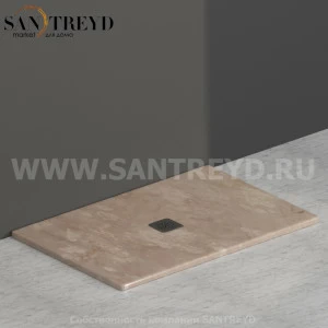 DT120AB Душевой поддон 120x80 керамический Globo