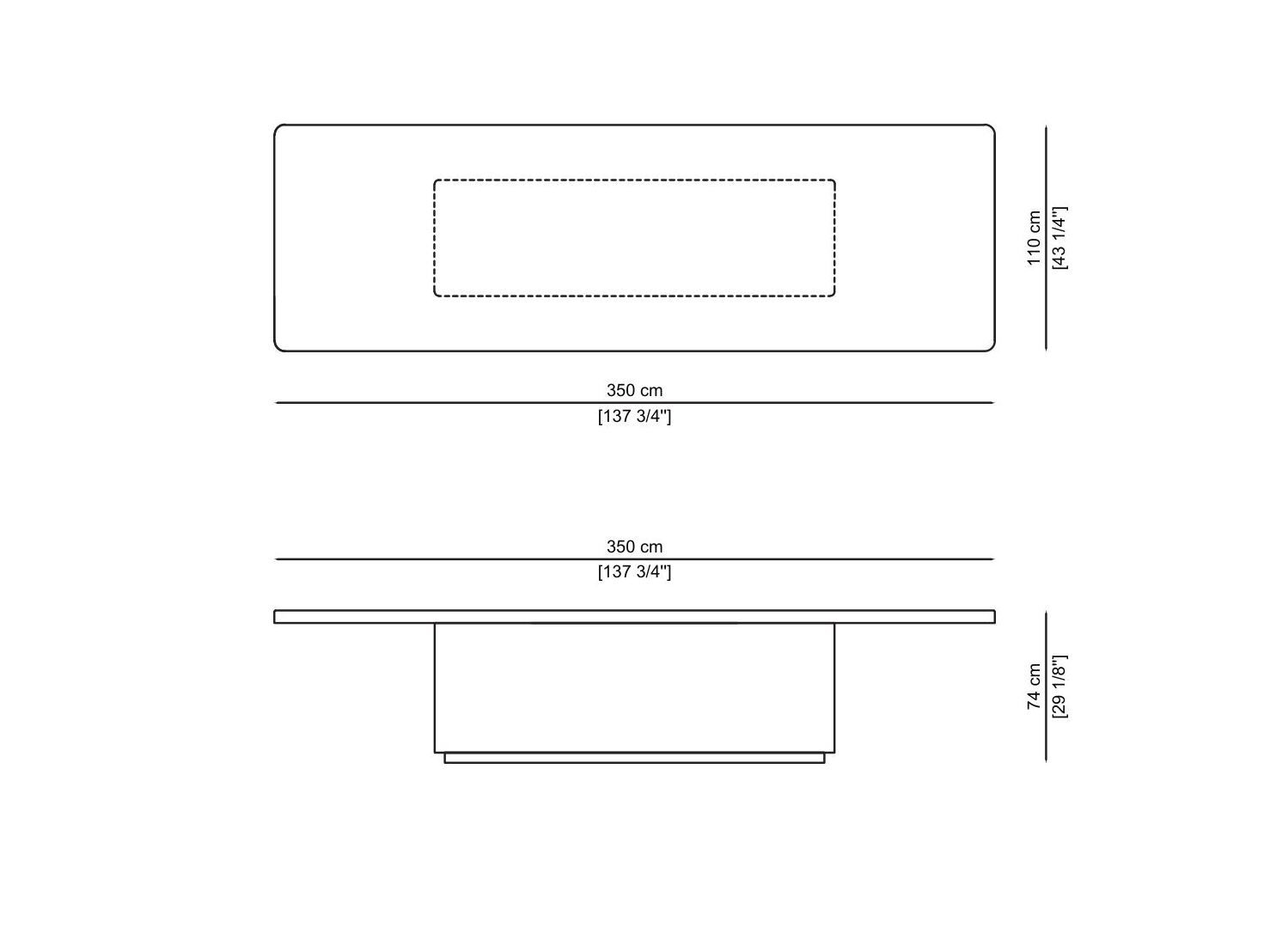 Стол для конференций из травертина Davani Purity ARCH-00054680 - Вид №6