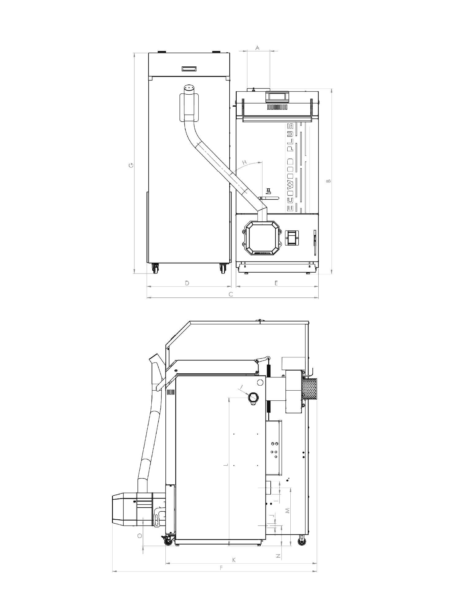 Дровяной котел с вращающейся горелкой CTM ECOWOOD PLUS COMBI ARCH-00041884 - Вид №2
