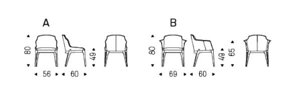 Кожаный мягкий стул Cattelan italia MUSA ARCH-00134699 - Вид №8