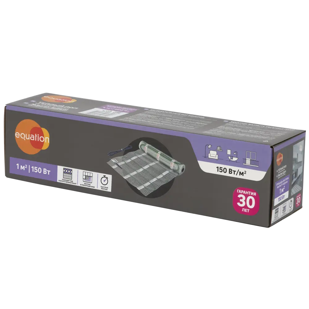 Нагревательный мат для теплого пола Equation 1 м2 150 Вт STLM-2207211 - Вид №3