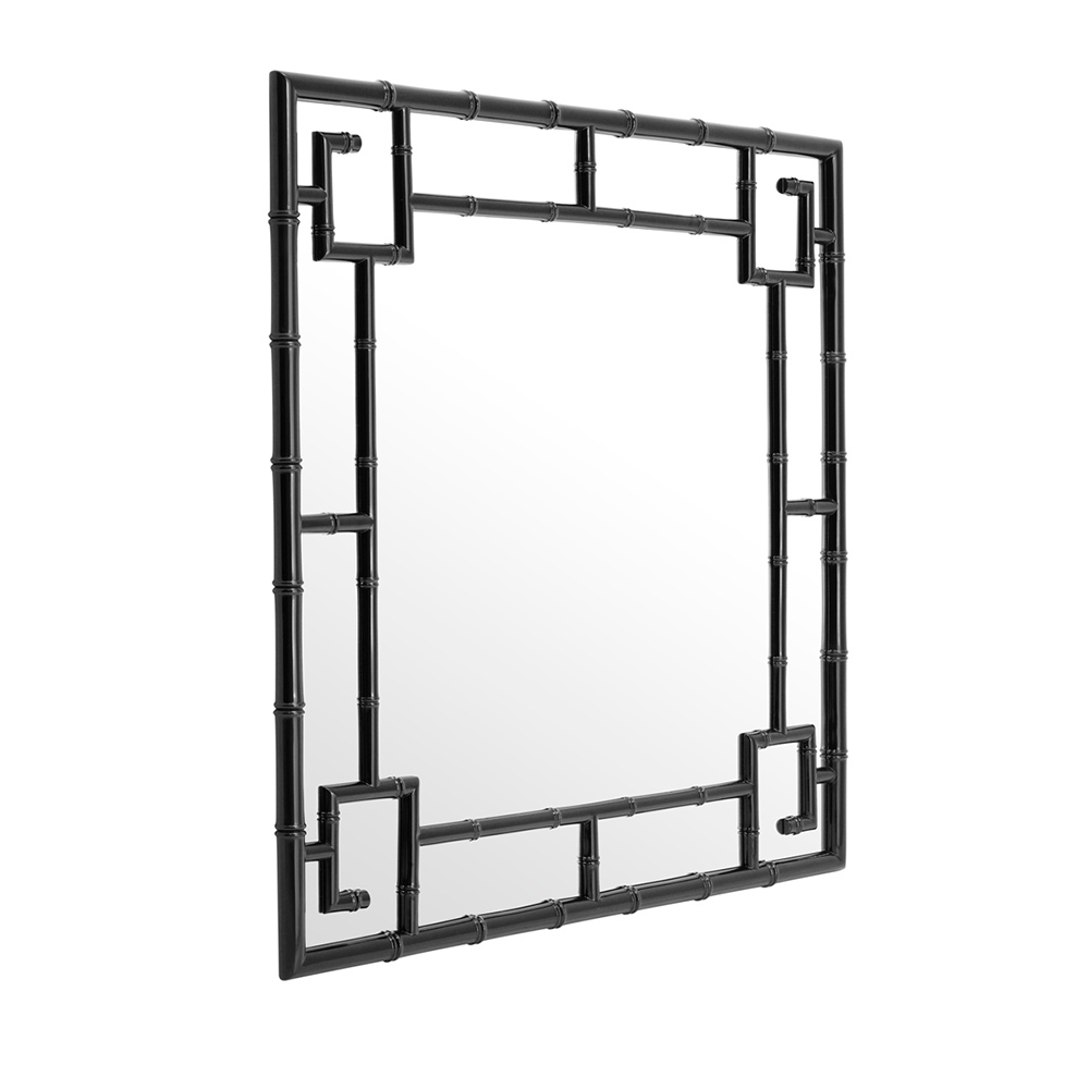 Зеркало квадратное черное от Eichholtz "под бамбук" EICHHOLTZ ДИЗАЙНЕРСКИЕ 247179 Черный  - Вид №1