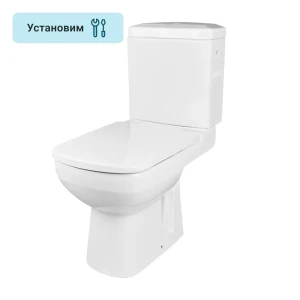 Унитаз-компакт Kirovit Idealsmart Домино горизонтальный выпуск двойной слив