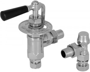 LD201 Дроссельная заслонка 15 мм впускной ручной клапан радиатора (хром) Сarronheating