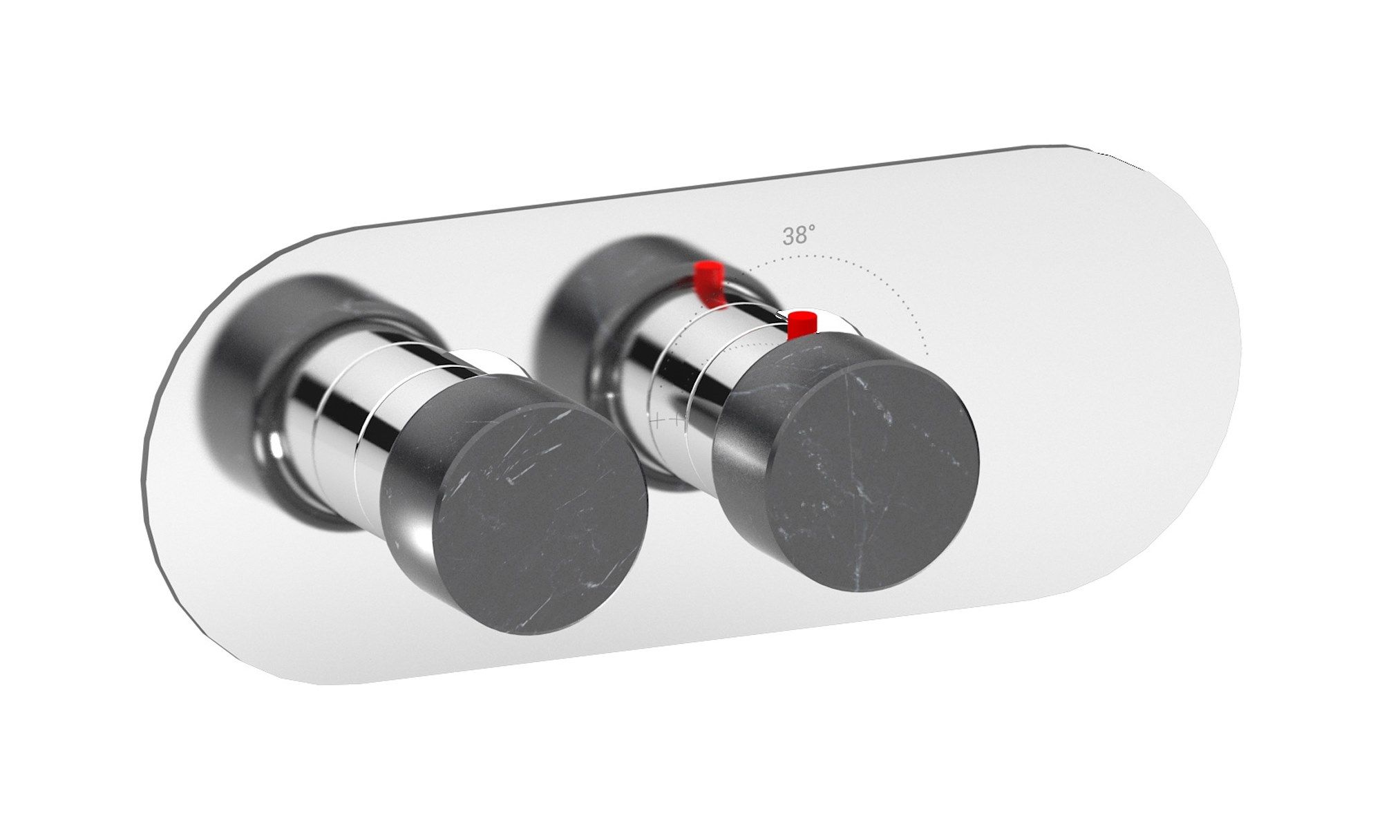 Термостатический смеситель для душа с 2 отверстиями IB Aqua ARCH-00095126 - Вид №7