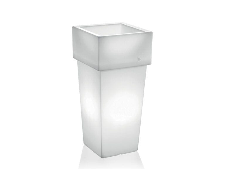 Светящийся квадратный садовый горшок из полиэтилена Lyxo Design NOVA ARCH-00055869