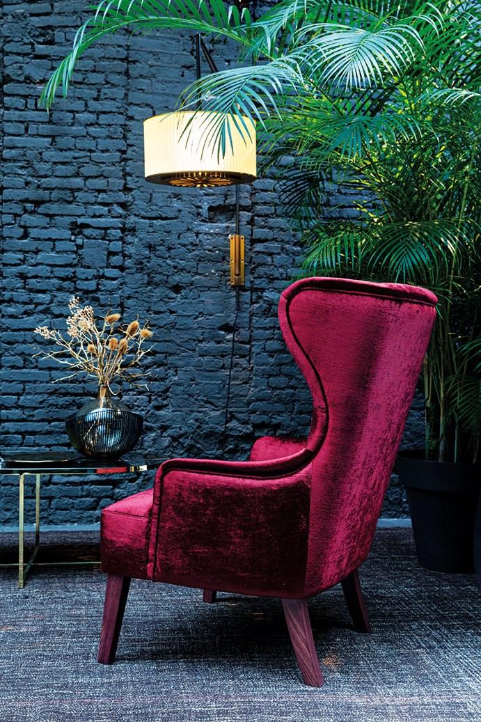 Tirolo Кресло из ткани с подлокотниками с высокой спинкой Cesare 059 p - Вид №3