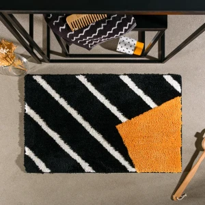 Коврик для ванной комнаты Moroshka Memphis 80х50 см цвет чёрный