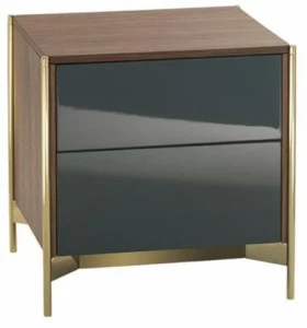 HC28 Cosmo Прикроватная тумбочка из лакированной древесины с ящиками Lonja 53c005