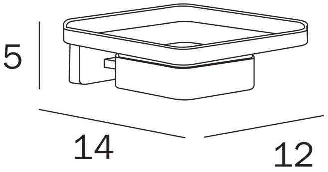 INDA® Настенная мыльница из матового стекла Lea A18110 - Вид №1