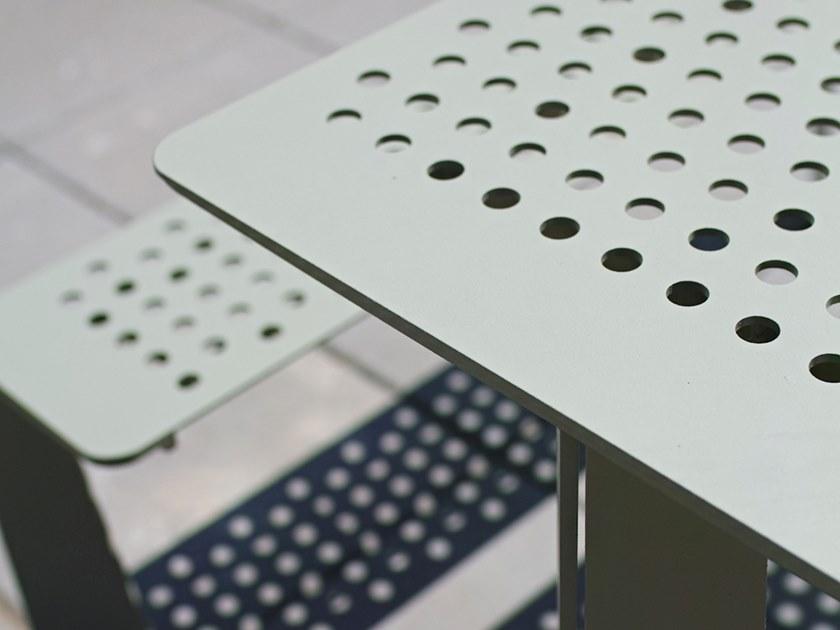 mmcité1 Стол для пикника из оцинкованной стали со встроенными скамейками sun-id-1407768 - Вид №9