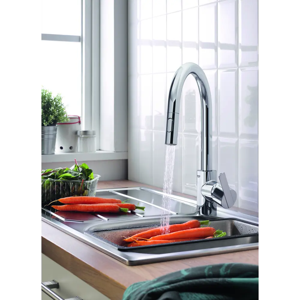 Смеситель для кухни GROHE Feel выдвижной, цвет хром 82247224 STLM-2209415 Feel Clova - Вид №10