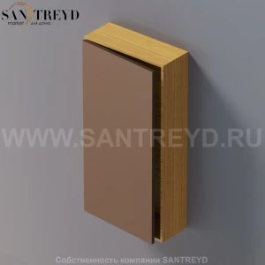 LIFT Модульный шкаф 80 см с левой дверью на доводчиках. Модули могут располагаться горизонтально и вертикально. Отделка: тик и темная бронза. AMOB052BRPTSX