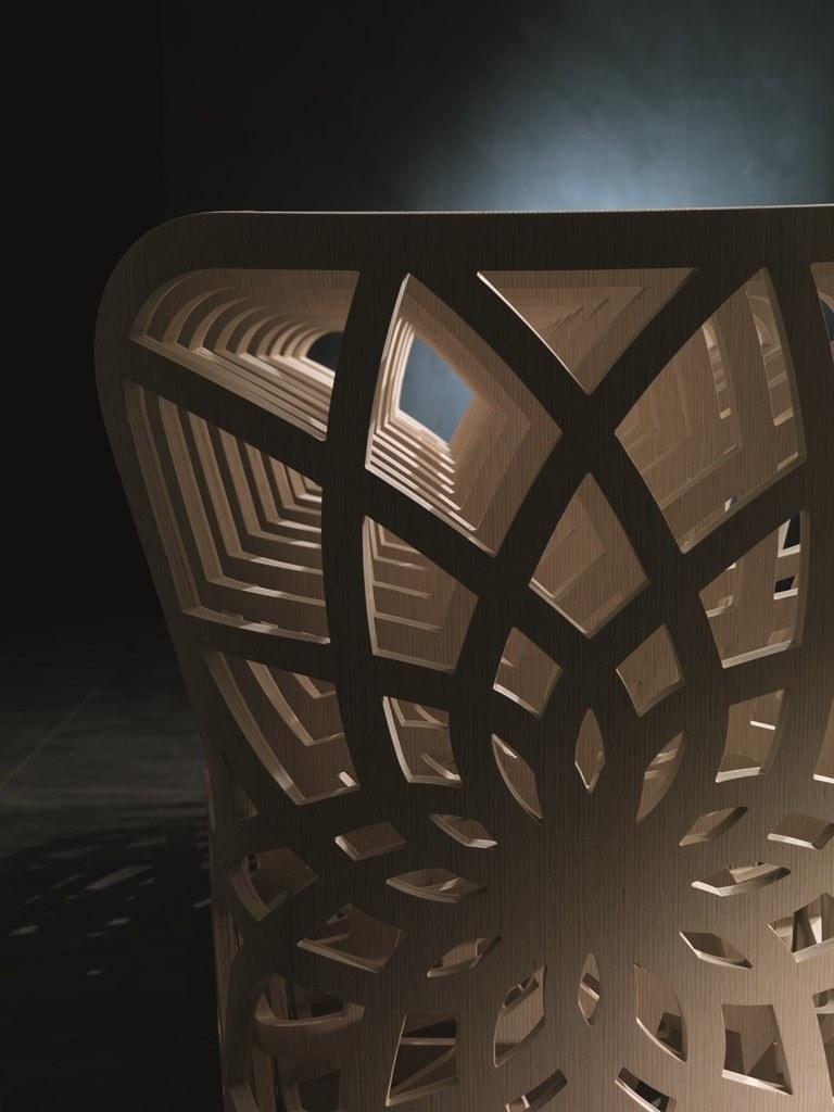 Carpanelli Кресло из дерева с высокой спинкой Optical skin Po70 - Вид №6