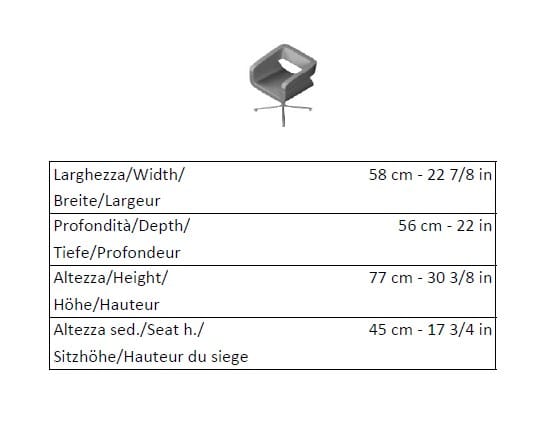 Спицевое вращающееся кресло La Cividina ARCH-00148226 - Вид №2