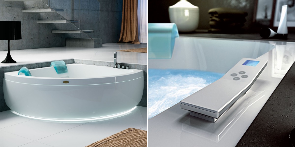 Ванна с гидромассажем "HYDRO BASE" Aquasoul Corner 155 угловая 9443-694A Jacuzzi 9443694A - Вид №1