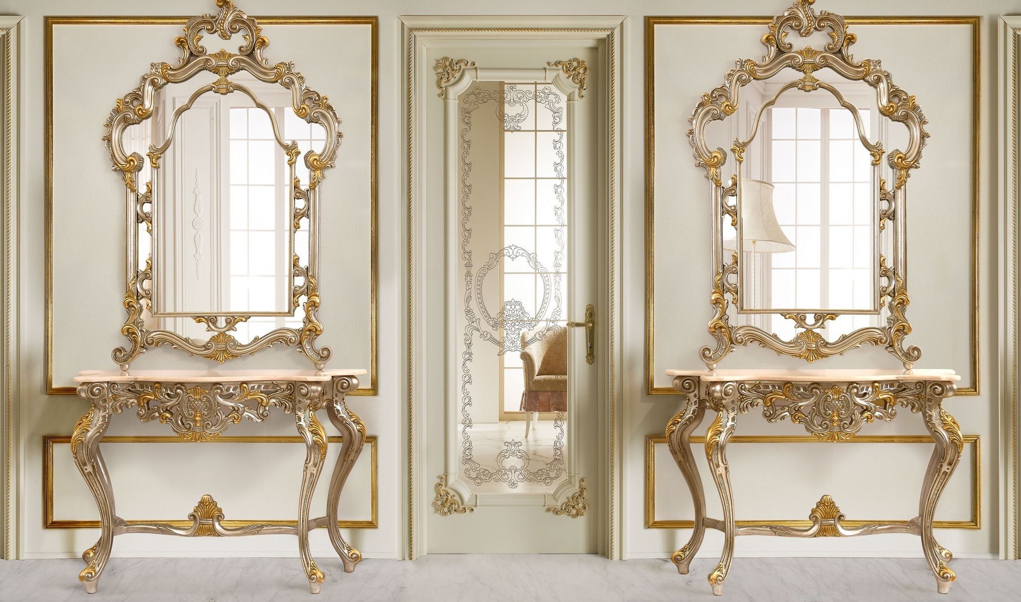 Прямоугольная мраморная консоль CASA +39 бриллиант ARCH-00008041 - Вид №1