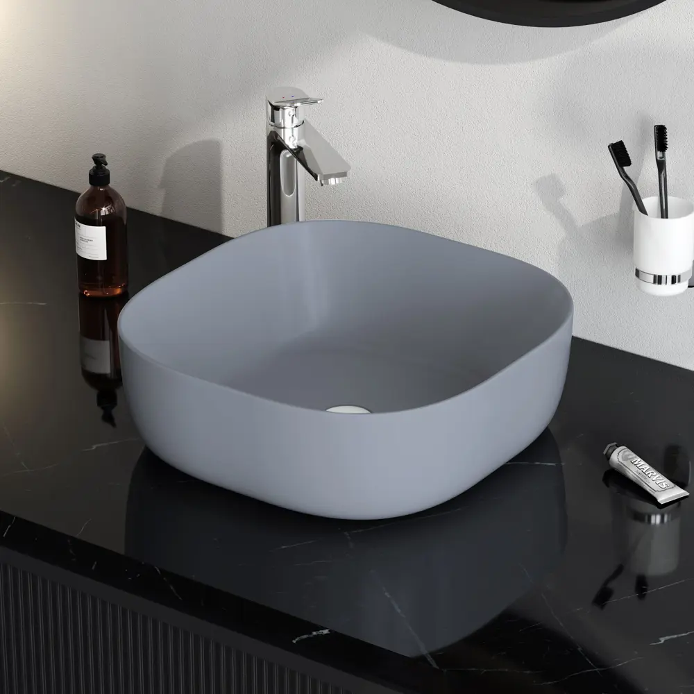 AM.PM Struktura — накладная раковина серого цвета 43 см 89005245 STLM-0969490 - Вид №3