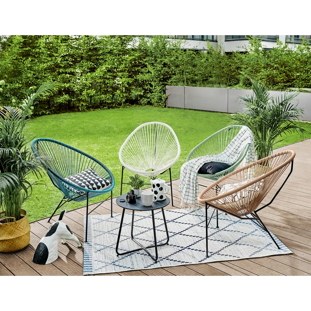 Кресло садовое Acapulco 69x80x73 см сталь/искусственный ротанг бежевый 82558745 STLM-2056038 Santreyd  - Вид №11