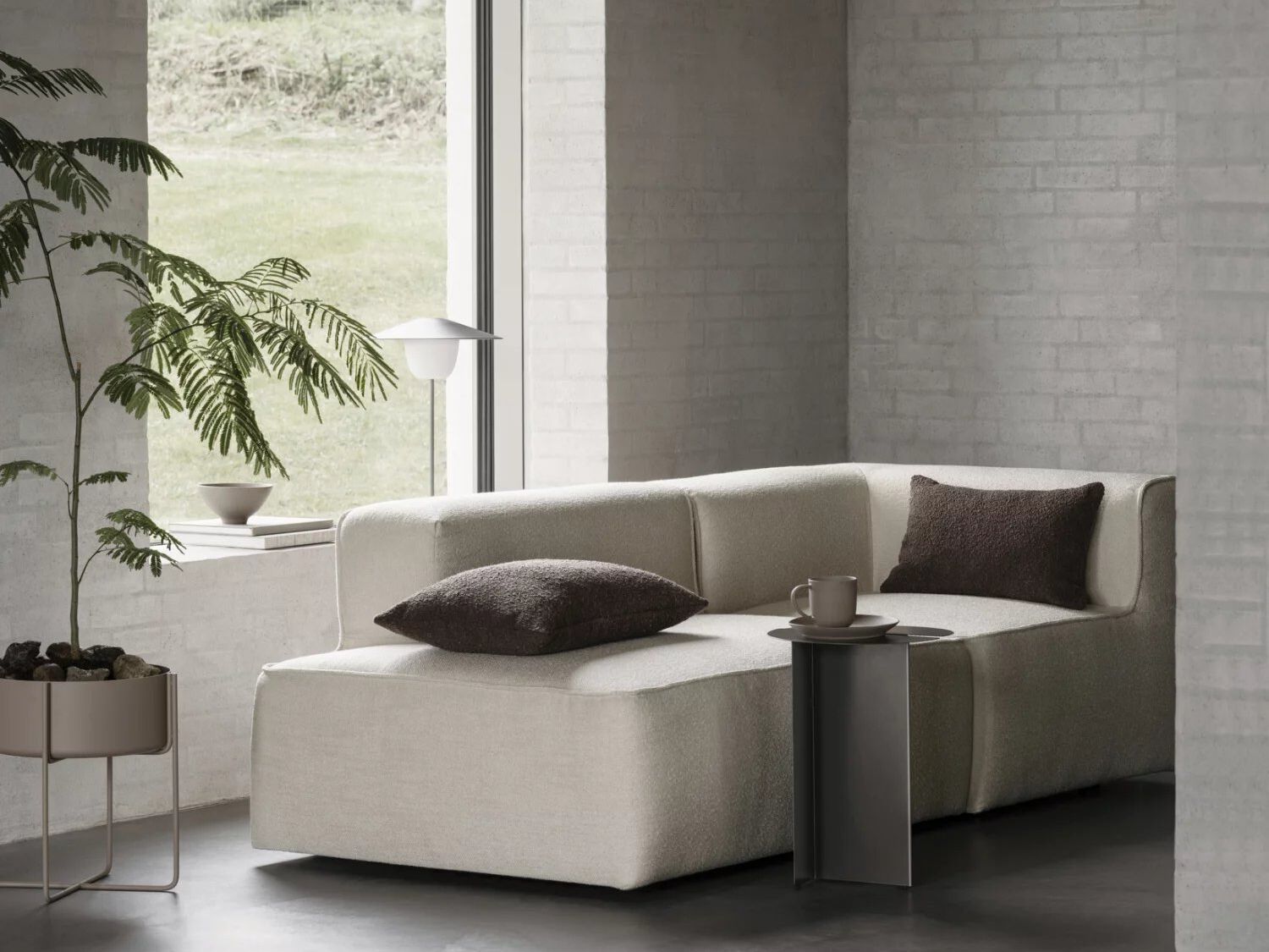 Круглая стальная плантатор с порошковым покрытием blomus Kena ARCH-00036330 - Вид №4