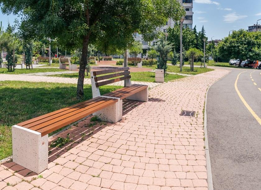 ENCHO ENCHEV - ETE Скамейка из бетона и дерева  239  - Вид №3