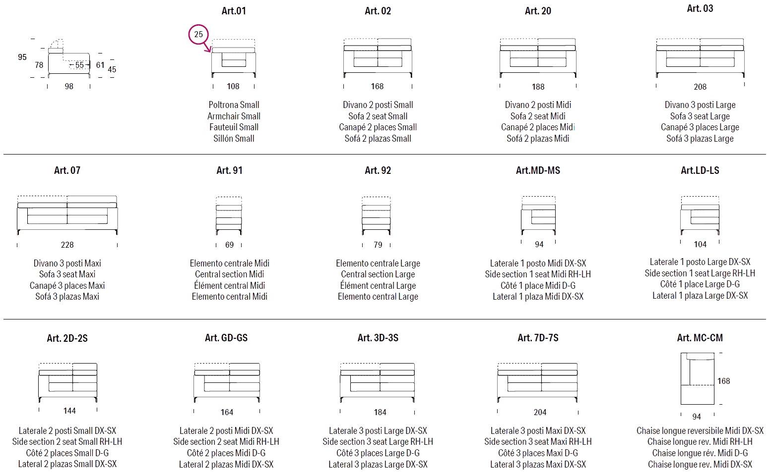 Felis 3-х местный тканевый диван с подголовником Evergreen sun-id-1434427 - Вид №7