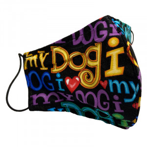 ПР0051821 Маска защитная (для людей) многоразовая двухслойная Лав Догс, размер S,M Pride