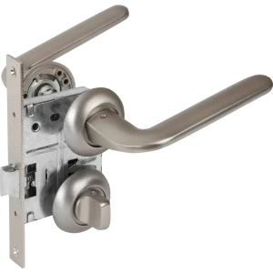 Комплект дверных ручек 24L 170 BK GF, с запиранием, цвет никель