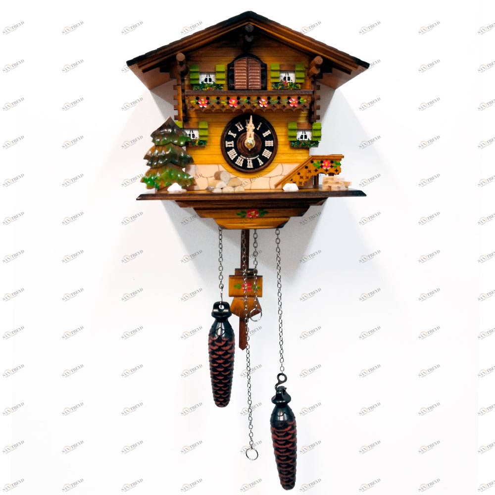 Часы настенные с кукушкой темный орех Sars 8M SARS ДИЗАЙНЕРСКИЕ 00-3967478 Коричневый 