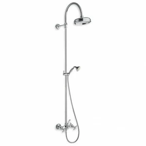 CRILD409 Внешний смеситель для душа с регулируемым верхним душем с защитой от извести, гибким шлангом и ручным душем с защитой от извести со штангой Cristina Rubinetterie