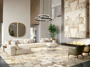 Пол / керамогранит с мраморным эффектом