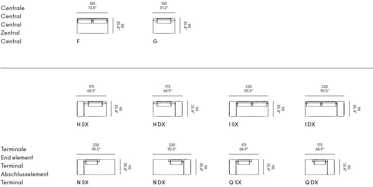 Casamania & Horm Модульный диван со съемным чехлом из ткани или кожи Dizzy sun-id-1374910 - Вид №5