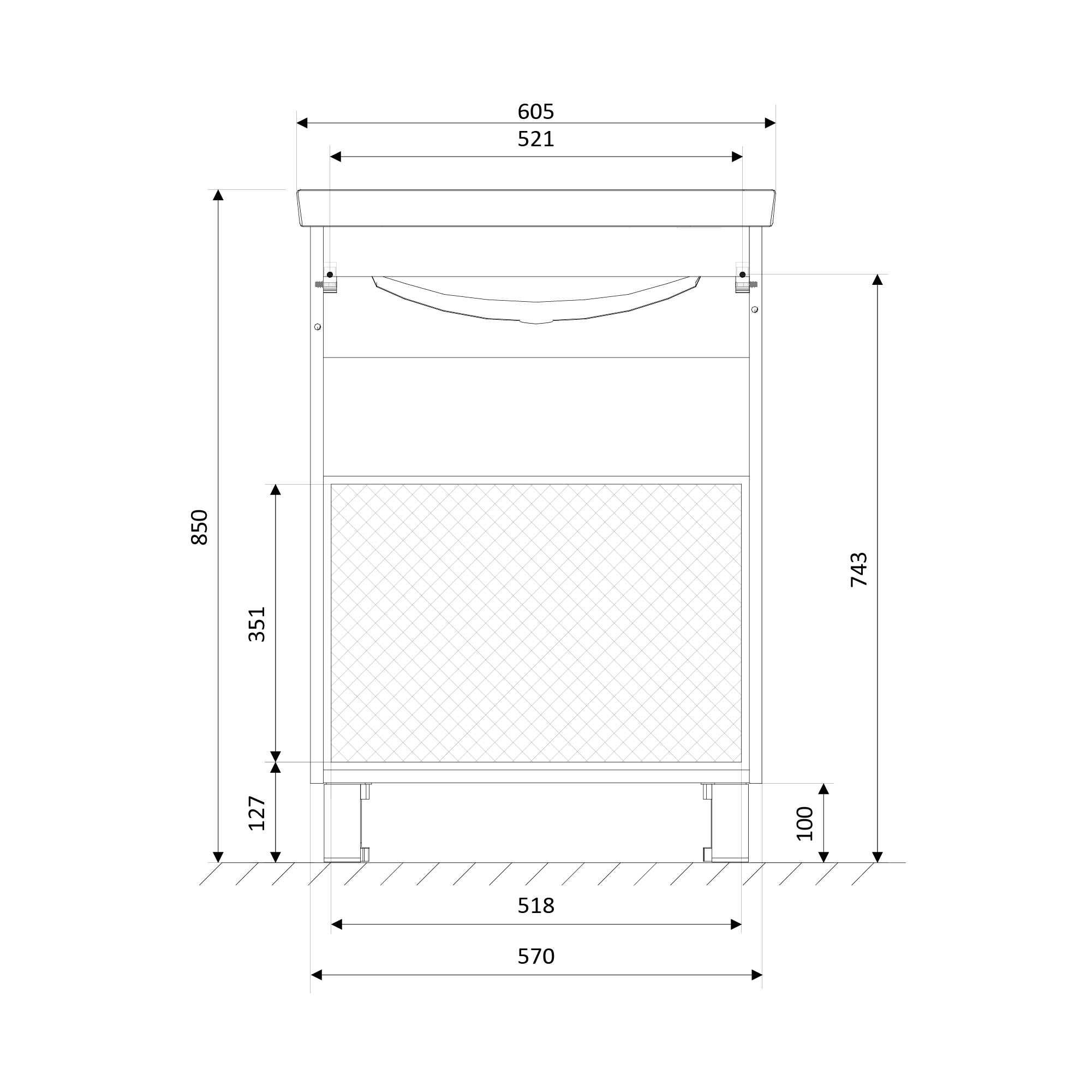У76053 Тумба Aris 60Н 2я. Белый глянец 1 Marka ARIS - Вид №4