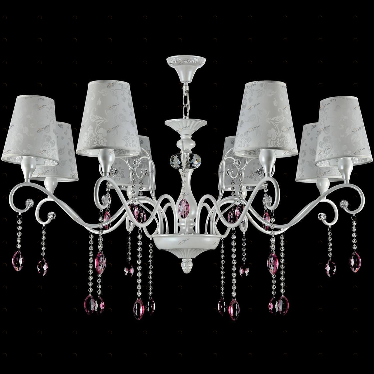 Подвесная люстра Freya Adelaide FR2306-PL-08-W FREYA ДИЗАЙНЕРСКИЕ, ADELAIDE 186098 Белый 