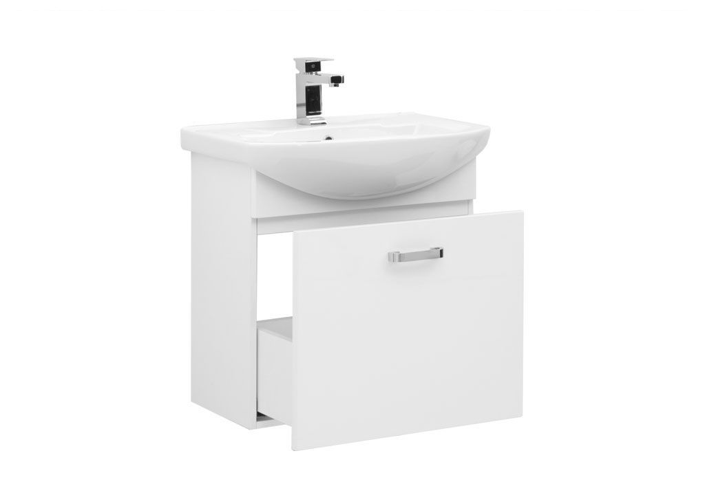 Тумба под раковину Aquanet Ирис 65 белый (1 ящик) sun-id-270538 - Вид №1