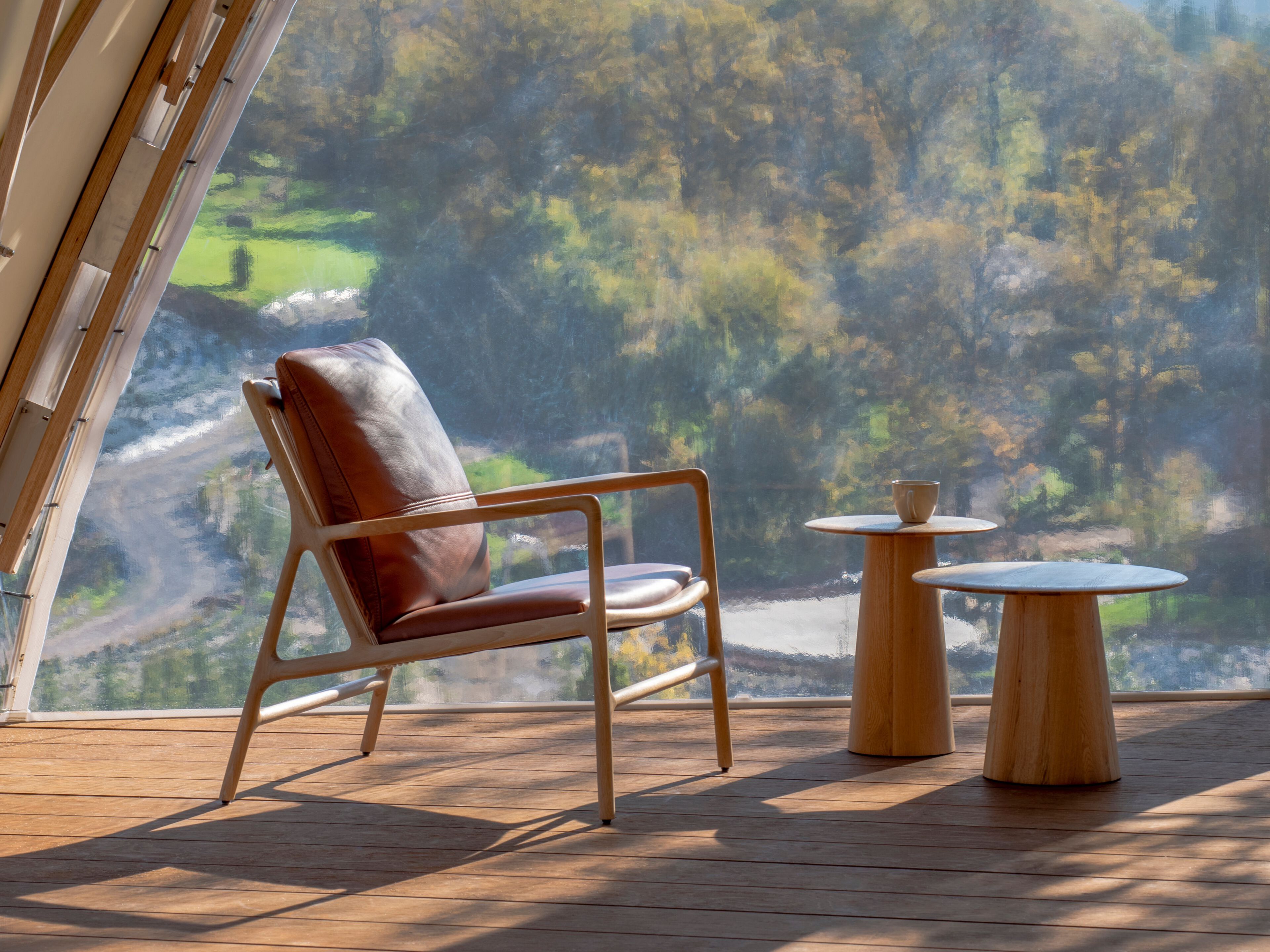 Дубовое кресло с кожаной подушкой Gazzda Dedo ARCH-00089715 - Вид №11