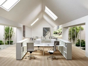 FANTONI Прямоугольный стол со встроенной полкой Framework 2.0