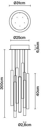 Fabbian Подвесной светильник прямого света из боросиликатного стекла Multispot sun-id-1460704 - Вид №12