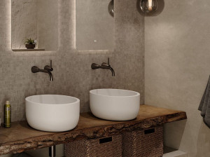 Круглый умывальник из смолы