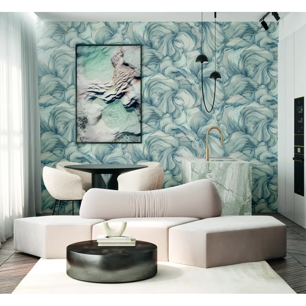 Флизелиновые обои АРТЕКС Vodoley серые с влагостойким покрытием 89370872 STLM-1376508 - Вид №4