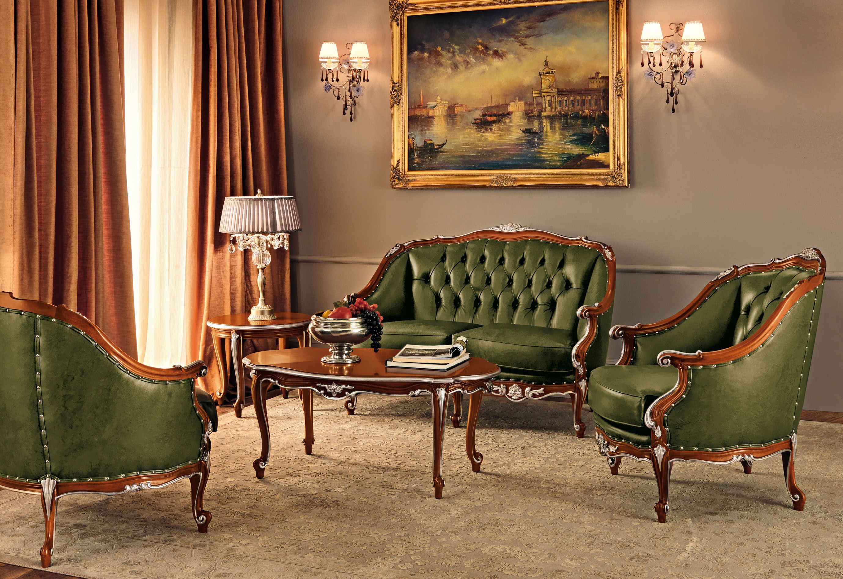 Кожаное кресло с подлокотниками Modenese Luxury Interiors Villa Venezia ARCH-00033637 - Вид №2