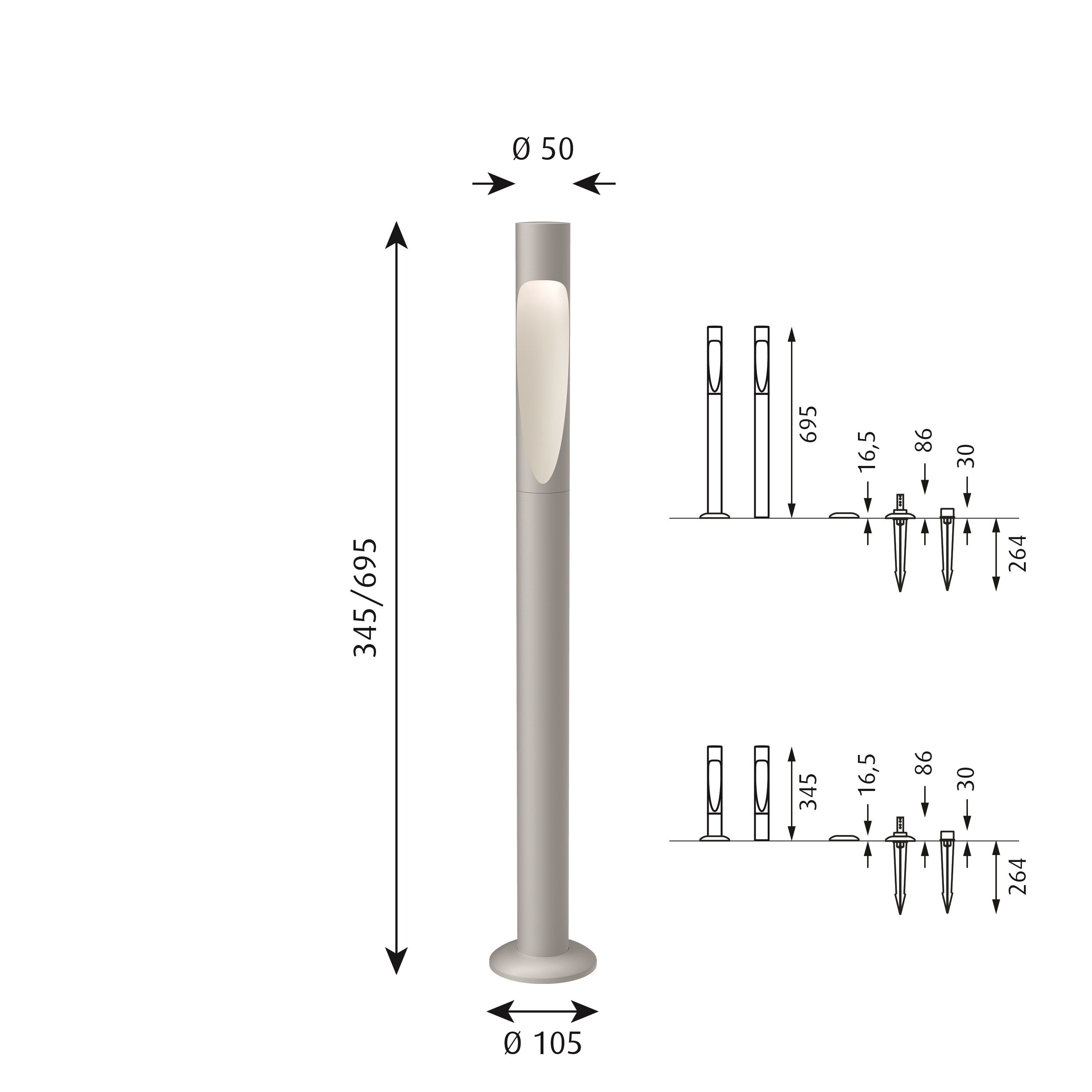 Алюминиевый светодиодный световой столб Louis Poulsen Flindt ARCH-00055044 - Вид №4